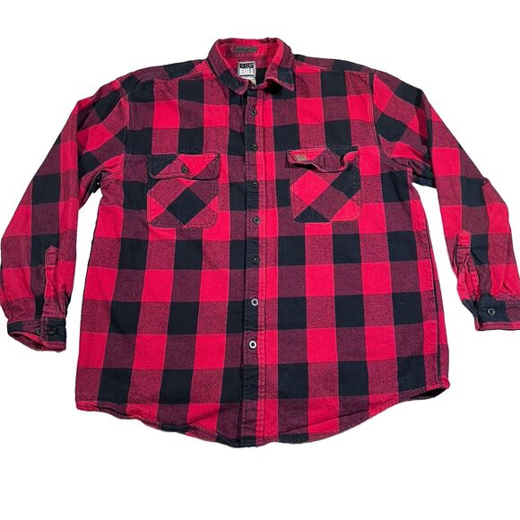 Buffalo Other - Big Bill Buffalo Plaid Flannel Shirt Red Black Long Sleeve Heavy Cotton Men's XL
